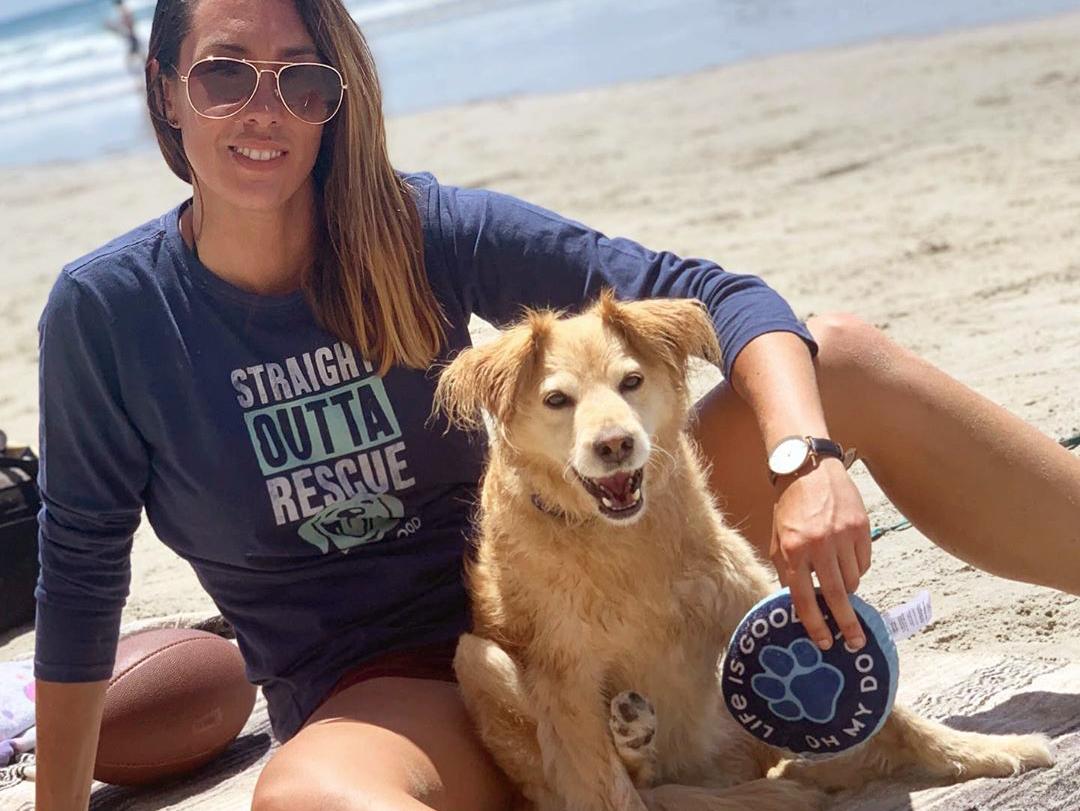 Scooty-Erica-Beach-LIG Erica and Scooty on the beach