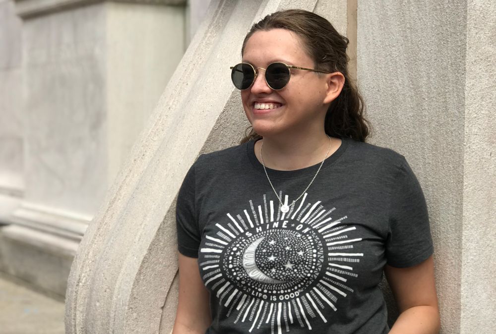 Molly-McCarthy-Blog_ShineOn Molly wearing sunglasses and smiling