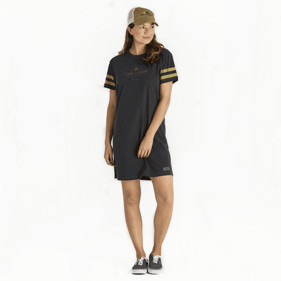 positive lifestyle flag crusher tee dress