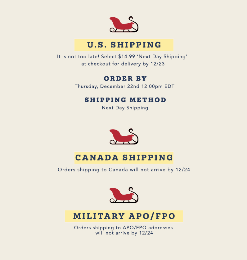 Christmas Shipping Cutoff Dates and Times